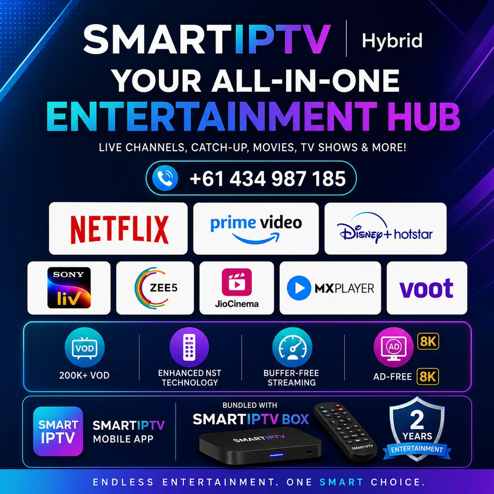 SmartIPTV 8K Hybrid Box bundled with SmartIPTV Mobile App — 2 Years Entertainment