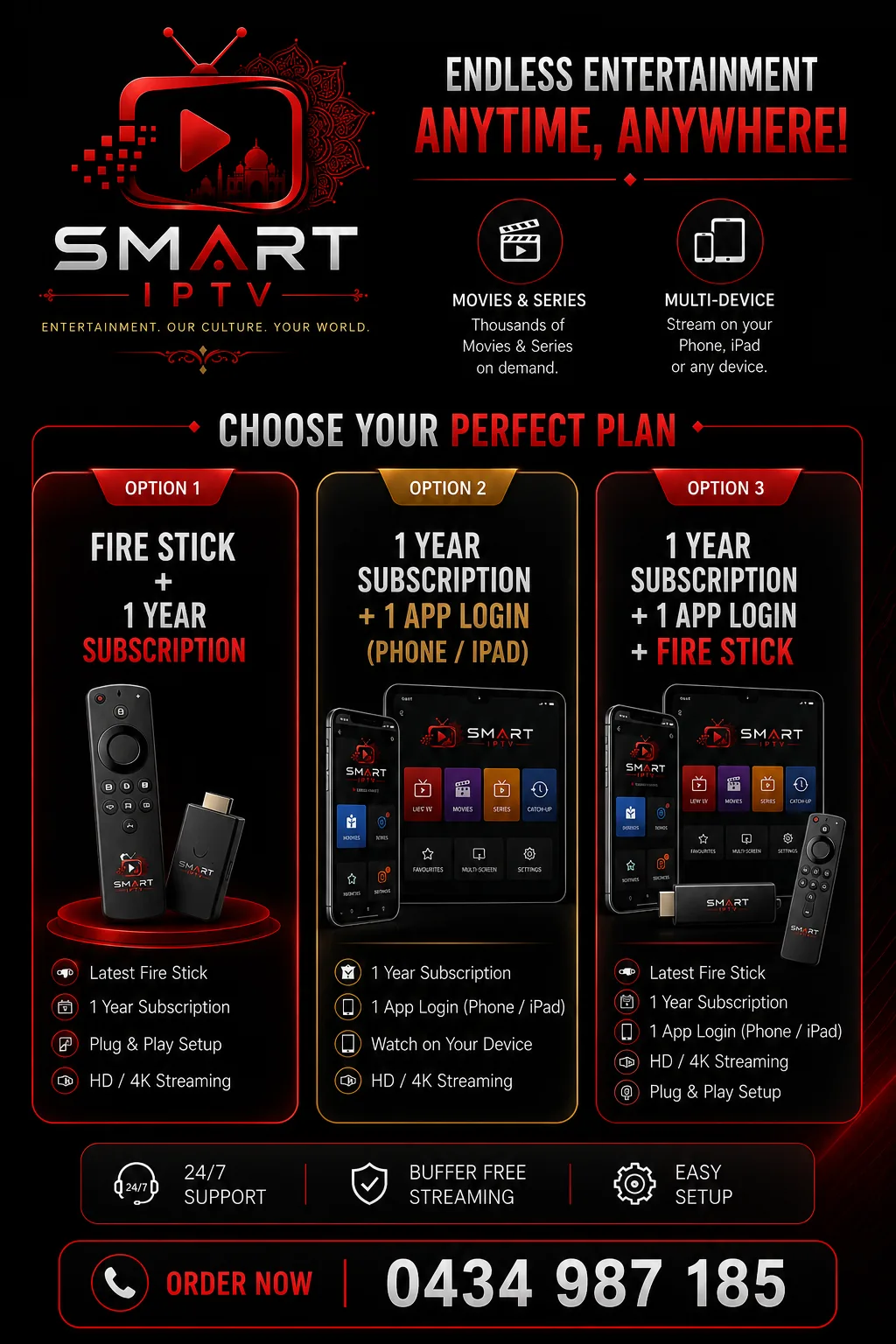 SmartIPTV Box 8K Hybrid — Live channels, catchup, movies, web series